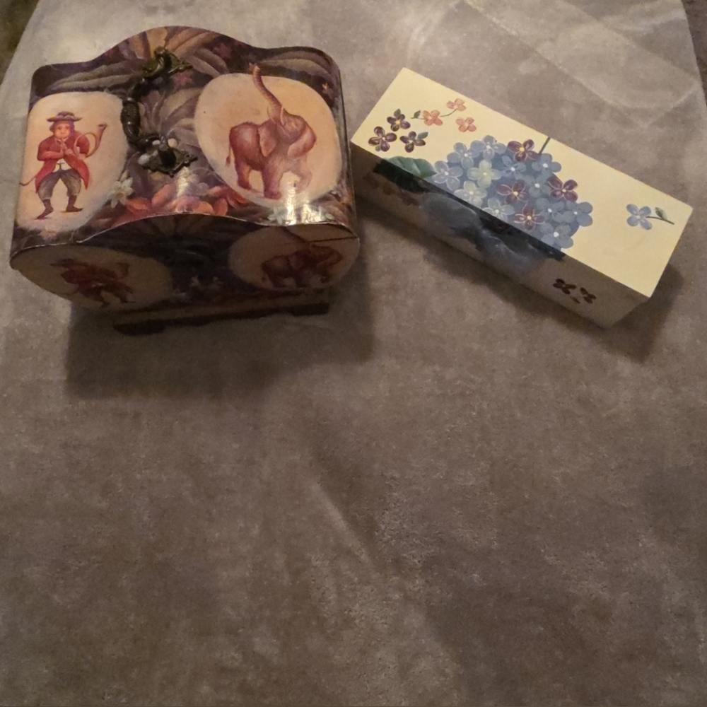 Cottage Core And Bombay Style Trinket Box Lot